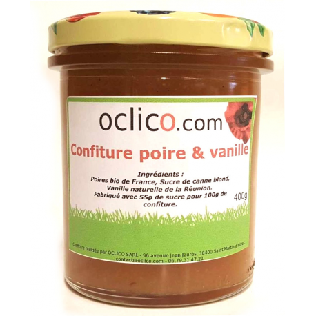 Confiture de poire vanille (380g)