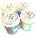 Crèmes dessert de vache caramel-café-chocolat-vanille (4x125g)- Ferme de Chatillon